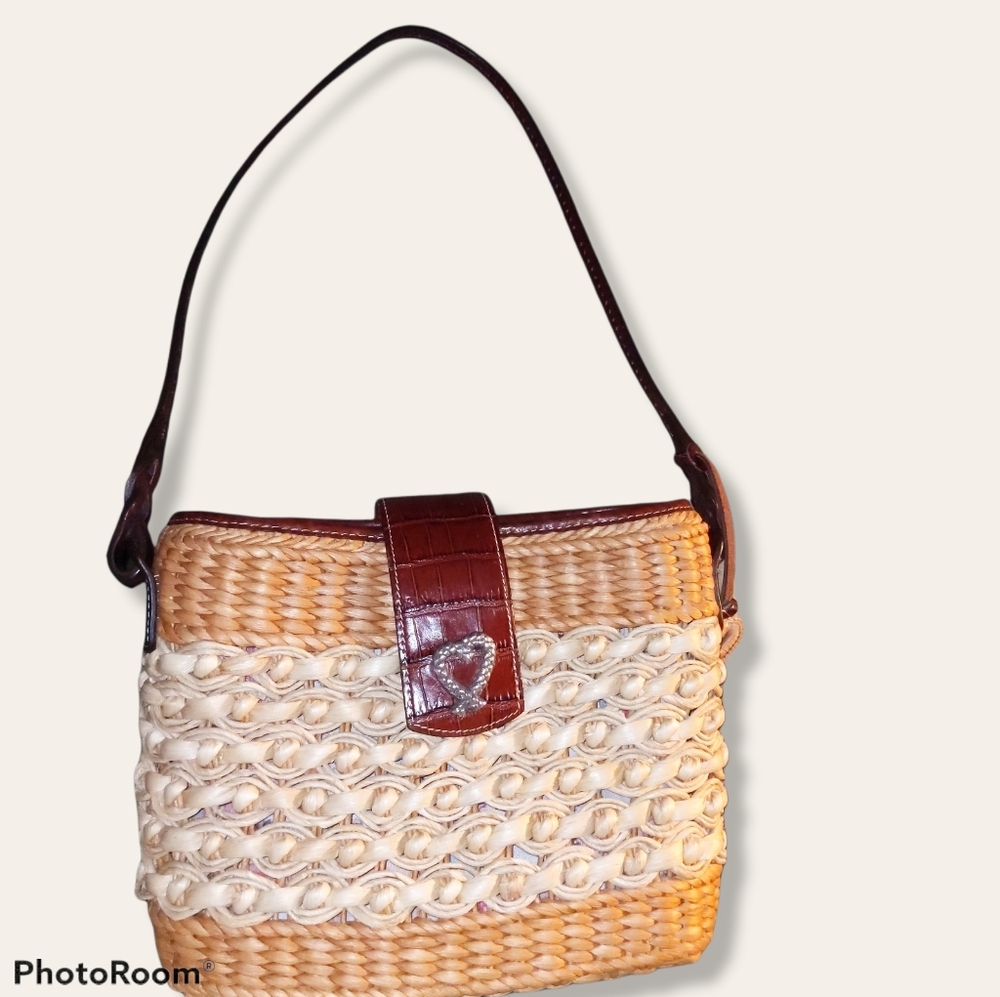 Brighton straw woven shoulder bag